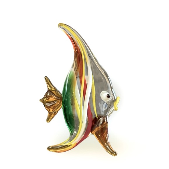 Vintage Hand Blown Art Glass Angel Fish - Picture 2 of 3